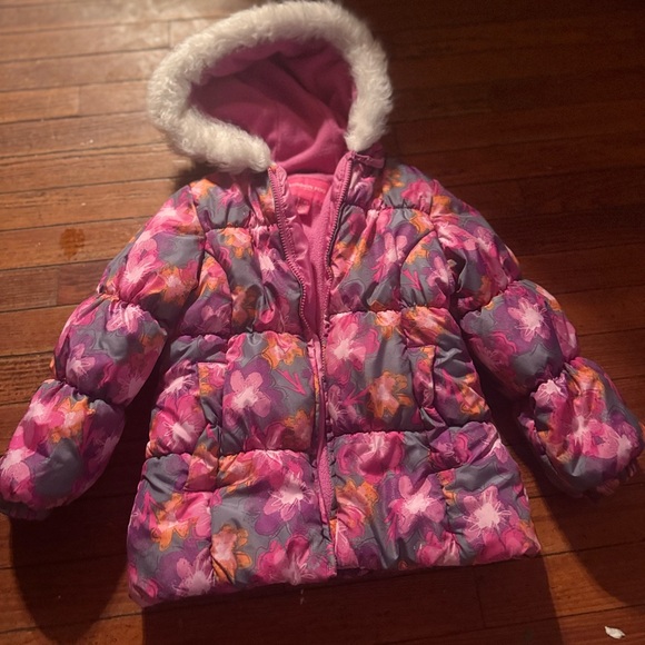 London Fog kids girls snow Winter Jacket fleece lined like new size 6-6X girls - Picture 2 of 7